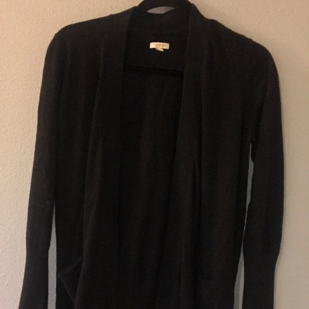 black cardigan